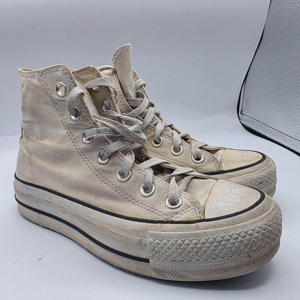 Converse Chuck Taylor All Star Lift Platform Womens 5 White Sneaker Shoes Walk